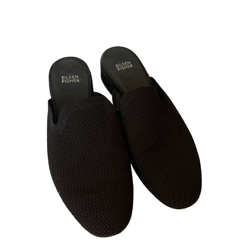 Eileen Fisher Gest Stretch Mules, 8, black